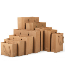 Printed Brown paper kraft bags for packing cloth